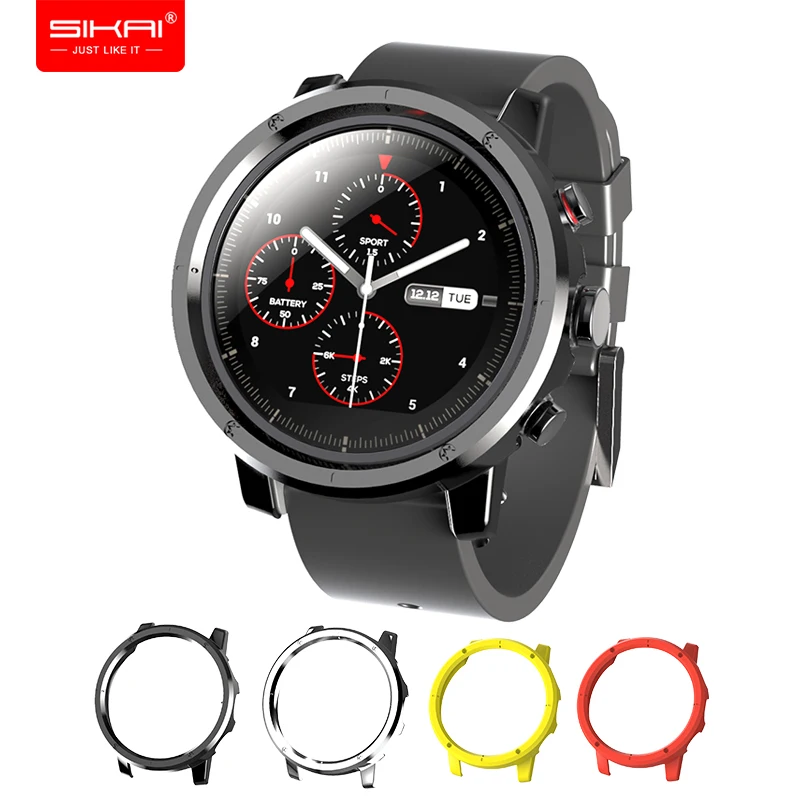 SIKAI покрытие чехол для Huami Amazfit Stratos 2 часы замена ПК чехол для Amazift 2 группа аксессуары