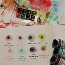 DS супер подробные жемчуг цветных акварельных градиентная расцветка; Высота распределяя пластина иллюстрация акварель