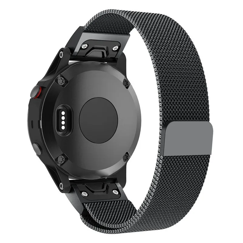 Quick Release Easy Fit ремешок для часов, Миланская петля, ремешок для наручных gps-часов Garmin Fenix 3/HR/5X/5S магнит на 20 мм/22 мм/26 мм Размеры наручный браслет