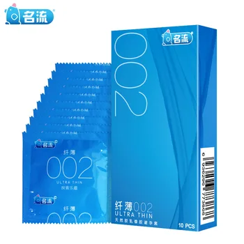 Mingliu-10 unidades/lote de Condones ultrafinos 002, funda para pene de alta calidad, Condones súper íntimos, producto para adultos Kondom, juguete sexual para hombres