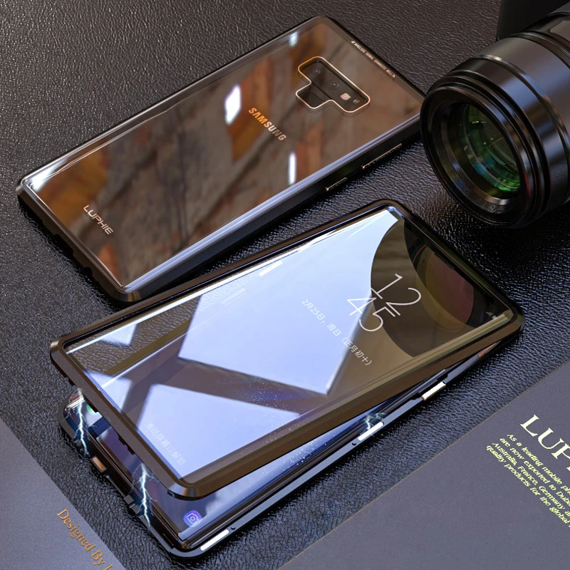 360 Полный чехол для samsung Galaxy S8 Plus S8Plus S9 Note 9 8 магнитный металлический бампер закаленное стекло чехол для samsung S8 чехол