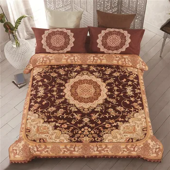 

Bohemian Style Polyester/Cotton Bedding Set Bed Sheet Pillowcase Duvet Cover Set Bedclothes Bed Linens Set King Size for Wedding