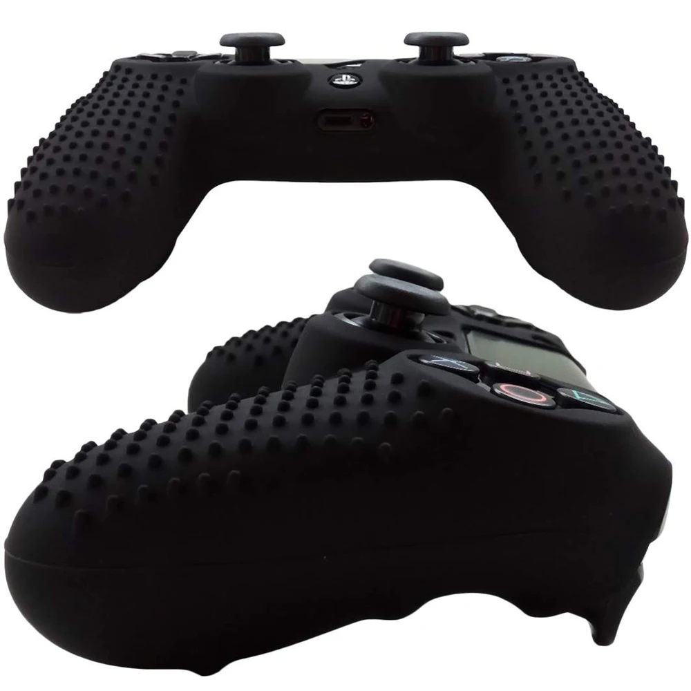 PS4/PS4 Slim/PS4 Pro контроллер зарядки док-станции с противоскользящим силиконовый чехол и 8 шт. захваты для PS4/Slim/Pro