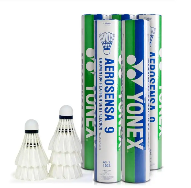 Yonex AS 9 12pcs/tubes Shuttlecocks BADMINTON FEATHER SHUTTLECOCKS YY