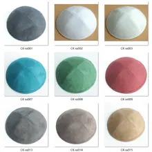 Разные цвета, мягкая замша kippot, еврейский Yarmulke Kippah Kippot, 19 см