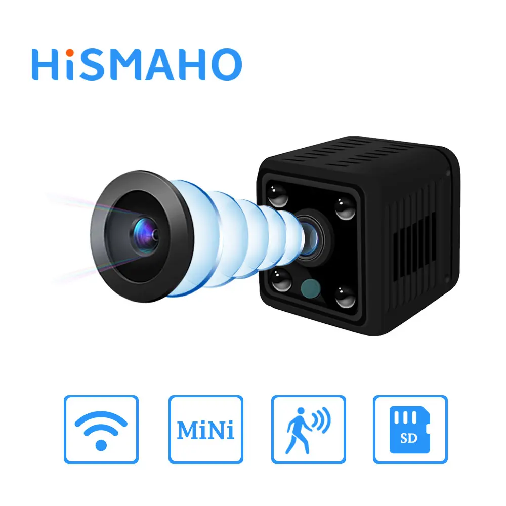 Оригинальная мини камера Wi Fi 720P HD аккумулятор ночное видение датчик движения