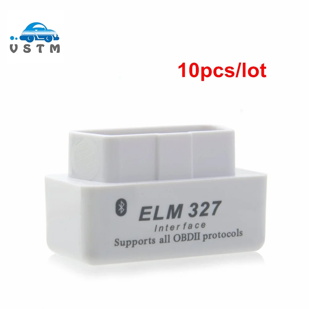 10 PSE мини ELM327 V1.5 bluetooth-адаптер белый автомобиль OBD2 OBDII автомобиля elm327 v1.5 Авто Диагностический Интерфейс