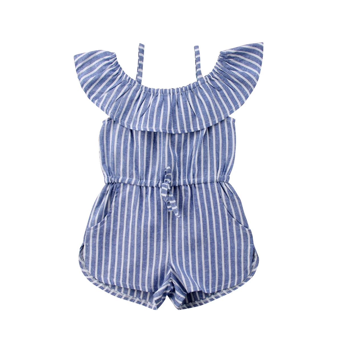

Pretty Toddler Kids Girls Stripe Sleeveless Romper Jumpsuit Clothes Outfit Size 1-6Y