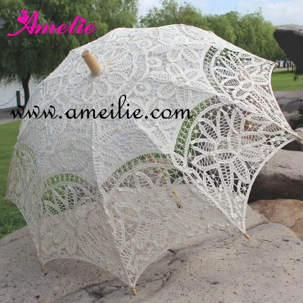Новое поступление бежевый кружевной зонтик Свадебный зонтик