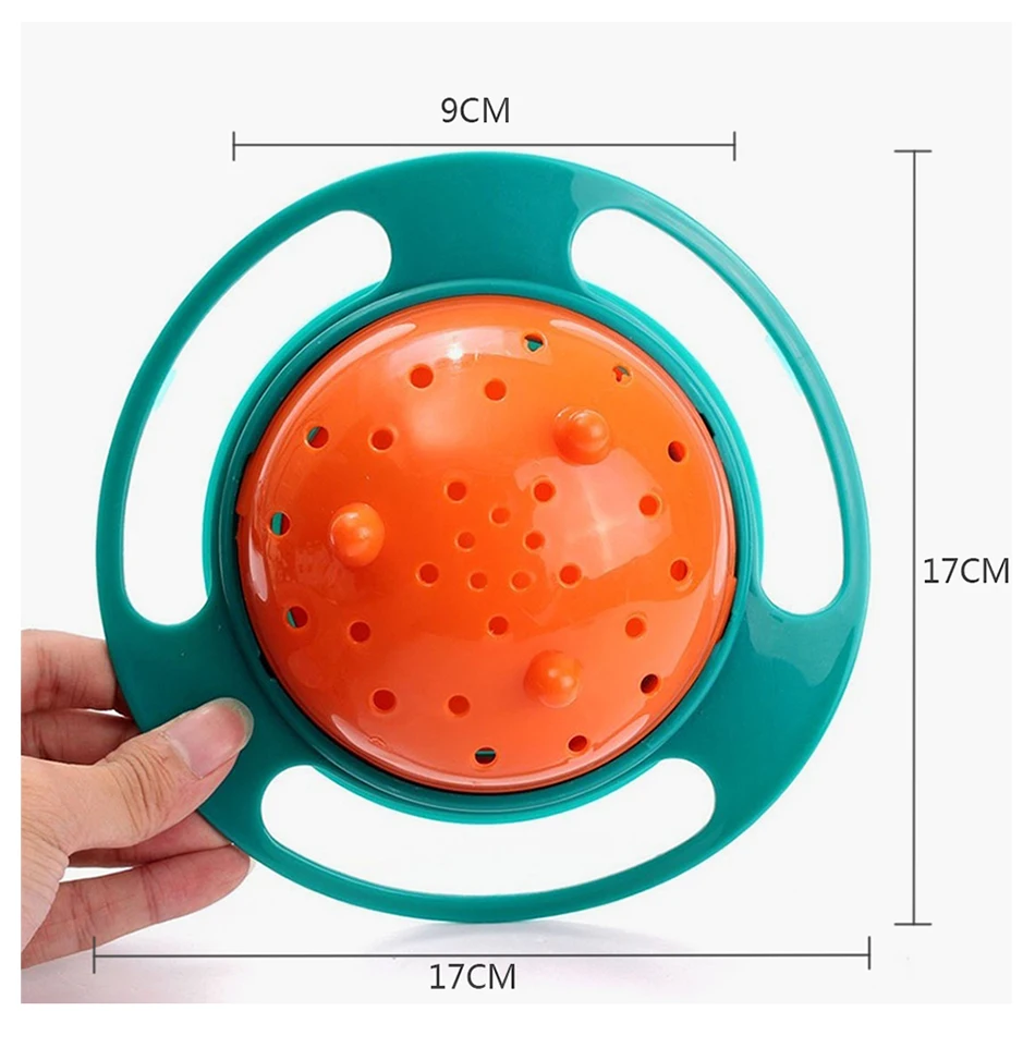 Универсальный Гироскоп Bowsl Практичный детский вращающийся баланс чаша зонтик чаша 360 вращается непроливающаяся чаша детское питание Обучающие блюда