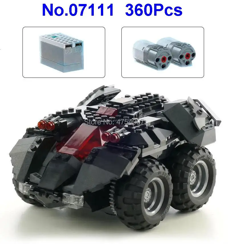 

360pcs super heroes batmobile rc remote control electric building blocks 76112 Toy
