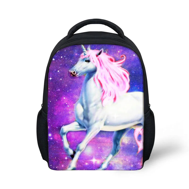 FORUDESIGNS Fancy Cartoon Horse School Bag For Girls Kids Kindergarten Schoolbag Book Bag Children Mini 12 Inch Mochila Escolar - Цвет: T0939F