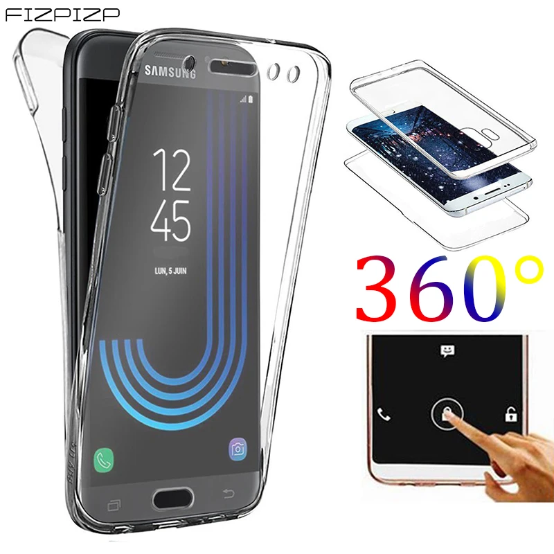 Полноразмерный чехол 360 градусов для Samsung Galaxy J3 J5 J7 2017 J4 J6 Plus J8 2018 J2 PRO Prime J1 2016 Neo