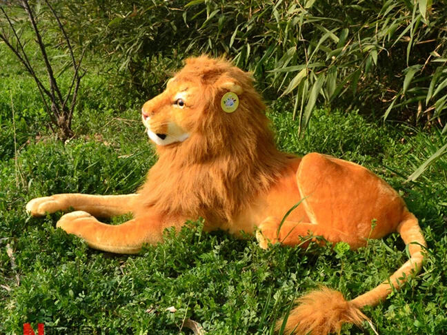 Lion Plush Toy Stuffed Animal Doll Simulation Toys For Children 90cm