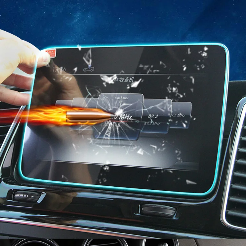 

Dashboard Navigation Membrane Dacoration Film Sticker For Merceders Benz GLE W166 coupe c292 350d amg GLS X166 Class Accessories
