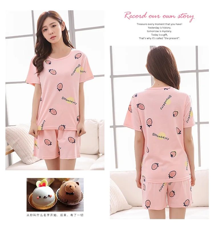 Пижамы для женщин, домашняя одежда, Пижама, женская пижама, домашняя одежда размера плюс, хлопковый пижамный комплект, Kawaii, Ночной костюм, ночное белье