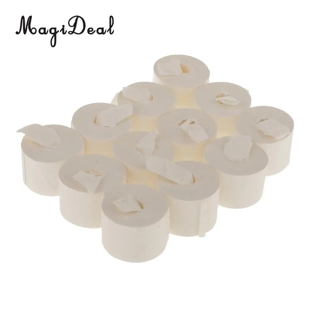 12Pcs 19 Meters White Magic Tricks Mouth Coils Paper Streamers From Mouth for Magician Stage Magic Show Children Party Toys