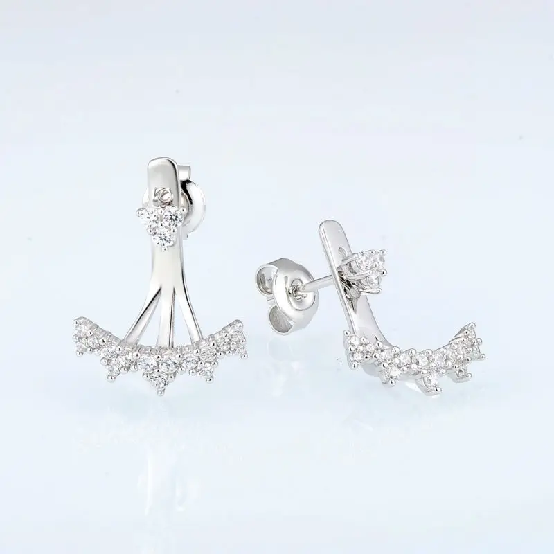 E308735WCZSL925-SV5-Silver Earrings