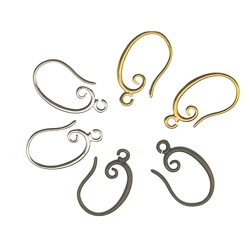 

10pcs 13x19mm Silver Wire Earrings Brass French Earring Hook Wire Settings Base for DIY Earrings Ear Jewelry Making Z1046