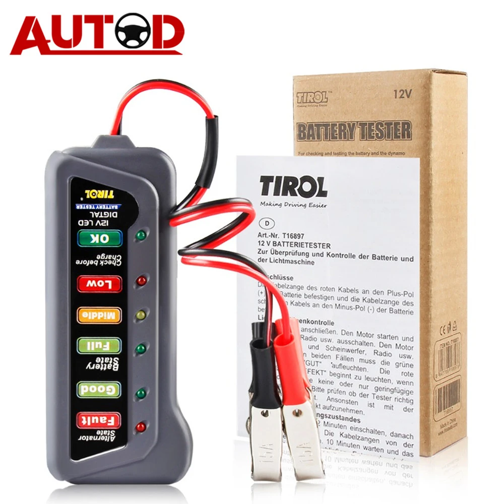 ironie balkon schoenen 12 V Auto Batterij Tester Digitale Capaciteit Tester Checker 12 Volt Batterij  Meten Power Analyzer Tool met 6 LED Light display|Batterij meet eenheden| -  AliExpress