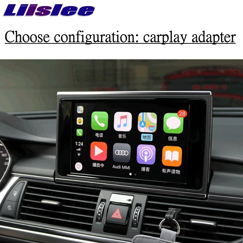 Sale For Audi A7 4G8 2010~2018 Liandlee Car Multimedia Player NAVI Accessories Radio Stereo CarPlay Adapter GPS Screen Navigation 3