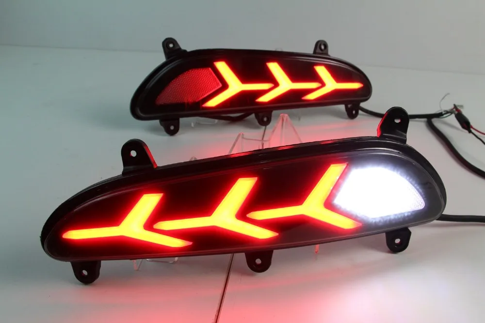 Автомобильный Стайлинг светодиодный светильник-бампер s для hyundai I20 ELITE- отражатель бампер лампа тормозной светильник для вождения+ задний+ сигнальный светильник