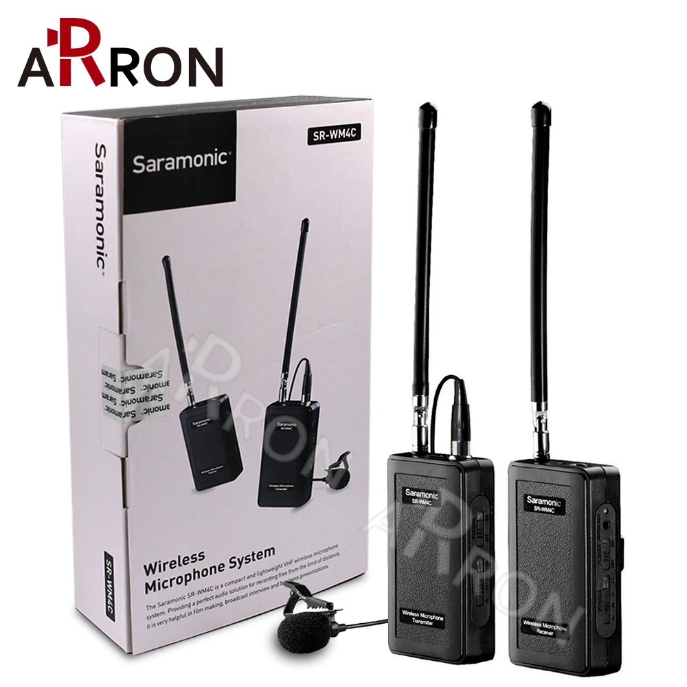 

Hot Saramonic SR-WM4C WM4C Wireless Lavalier Microphone System For Canon 6D 600D 5D2 5D3 Nikon D800 Sony DV GoPro Hero 3 3+ 4