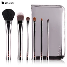 DUcare 6pcs makeup brush professional make up brush set with high quality luxury bag make up brushes with bag free shipping