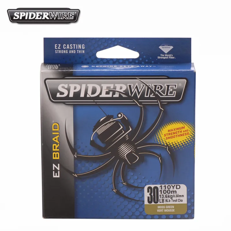 

Spiderwire EZ 110yd 100m Braided PE Fishing Line Test 10/15/20/30LB Dark Green Super Smooth Braided Wire Pescaria Linha De Pesca
