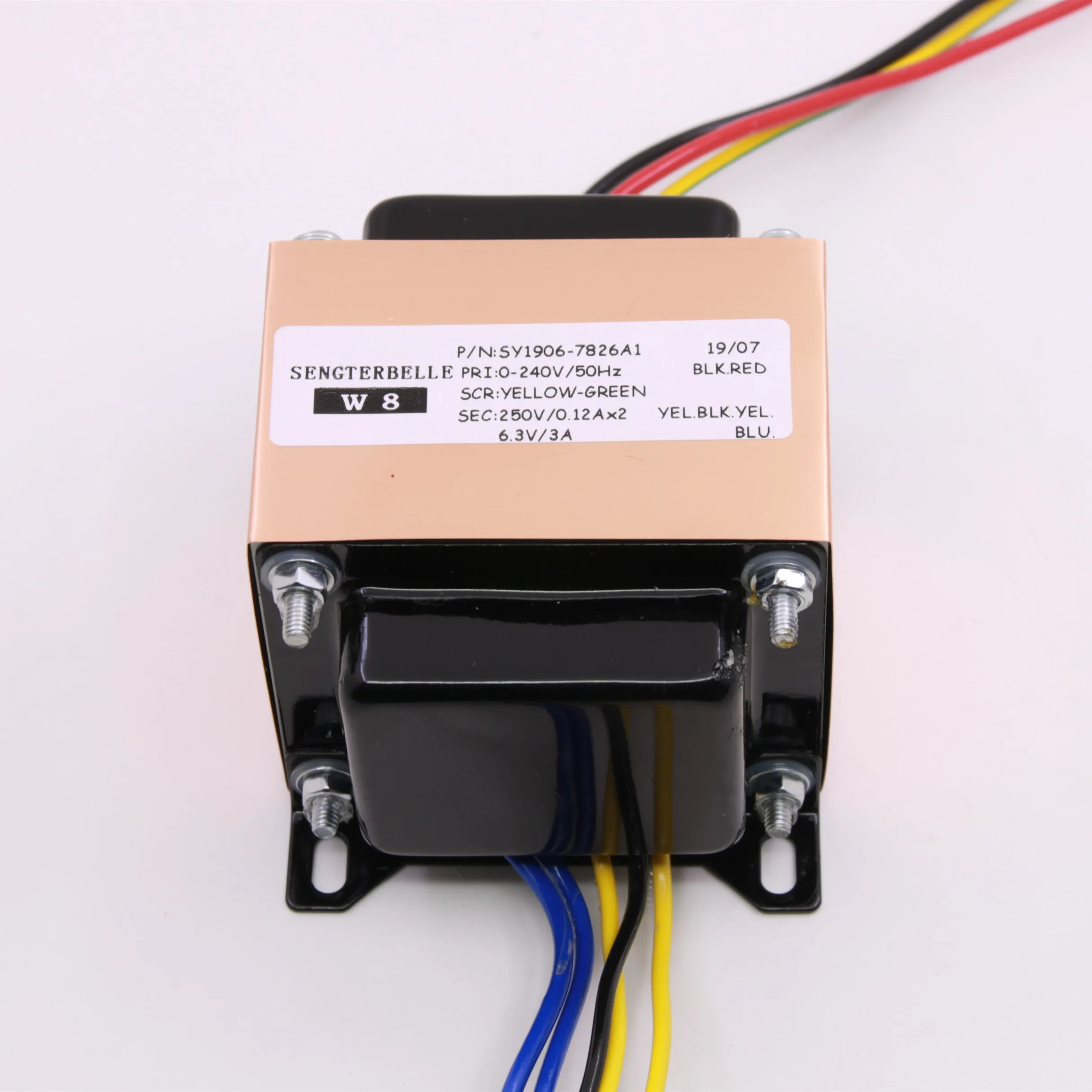 

Amplifier Audio EI Transformer Output: AC250V-0-AC250V, 0-AC6.3V Tube Amp Power Supply Transformer