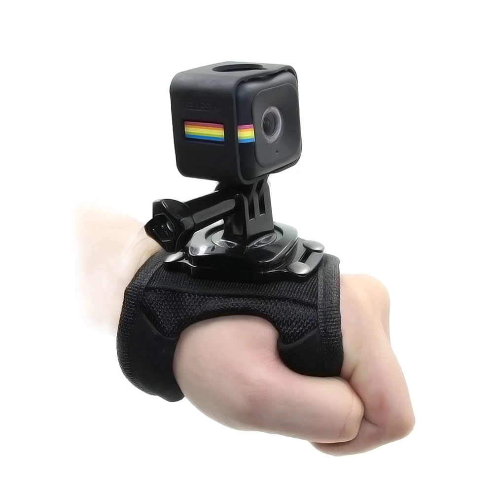 

TELESIN Glove Style Hand Wrist Palm Strap with Frame Tripod Mount Adapter Screw for Polaroid Cube and Cube+ Camera Accessories