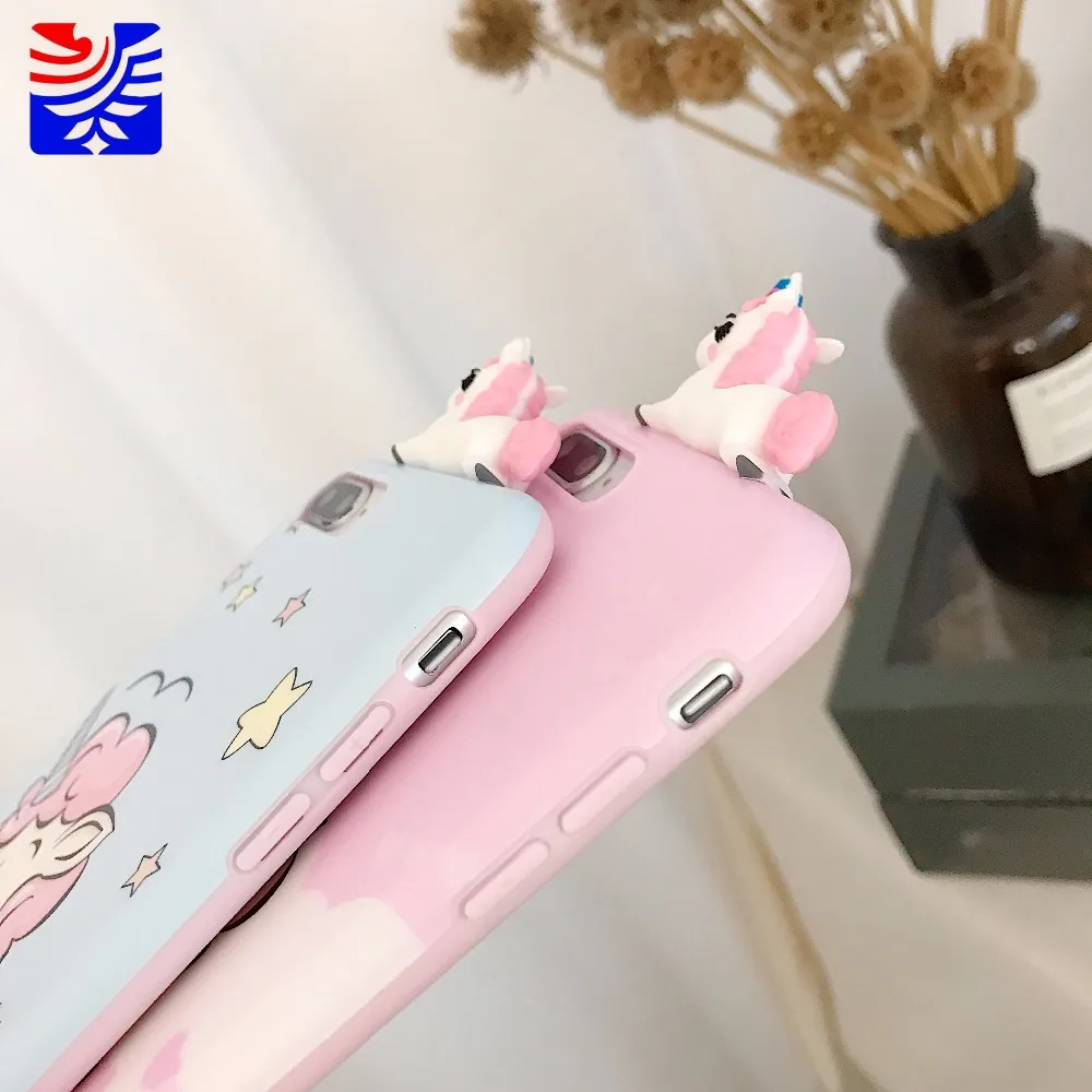 Fashion cute Dream unicorn pure love Case for IPhone 6 6s 7 8 Plus for Iphone X Max Phone  Christmas present 3D3