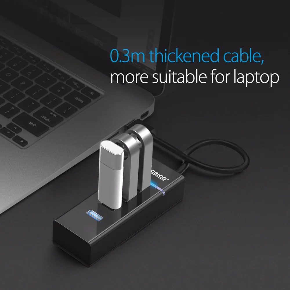 ORICO 4 порта USB3.0 и USB2.0 концентратор для ноутбука MacBook планшетный компьютер OTG usb-хаб-черный