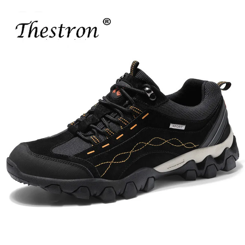 

Thestron 2019 New Trend Men Outdoors Brand Shoes Khaki Black Sport Sneakers Non-Slip Trecking Shoe Comfortable Male Hiking Shoes