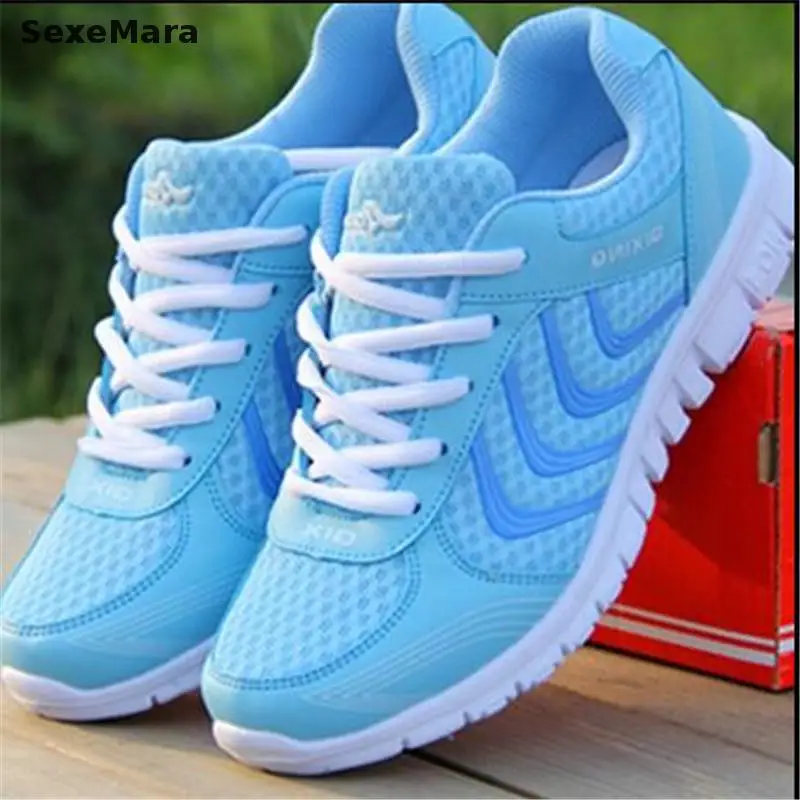 

Hot 2017 Spring New Woman summer shoes casual breathable shoes cheap Ladies Red White Sport Walking Shoes