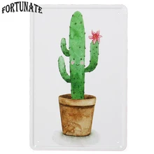 Новые зеленые милый Кактус Ретро знак металлические знаки Домашний Декор Винтаж Олово Признаки паб Винтаж декоративные Таблички металлической стене Книги по искусству бляшек