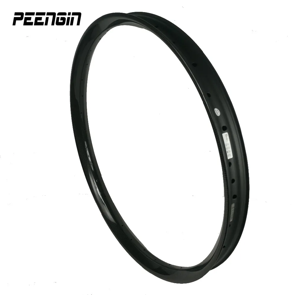MTB 27.5 Inch 650B Cycles Wheels Double Walls 50mm Width 25mm Depth Carbon Hookless Clincher Tubeless Compatible Bicycle Rim