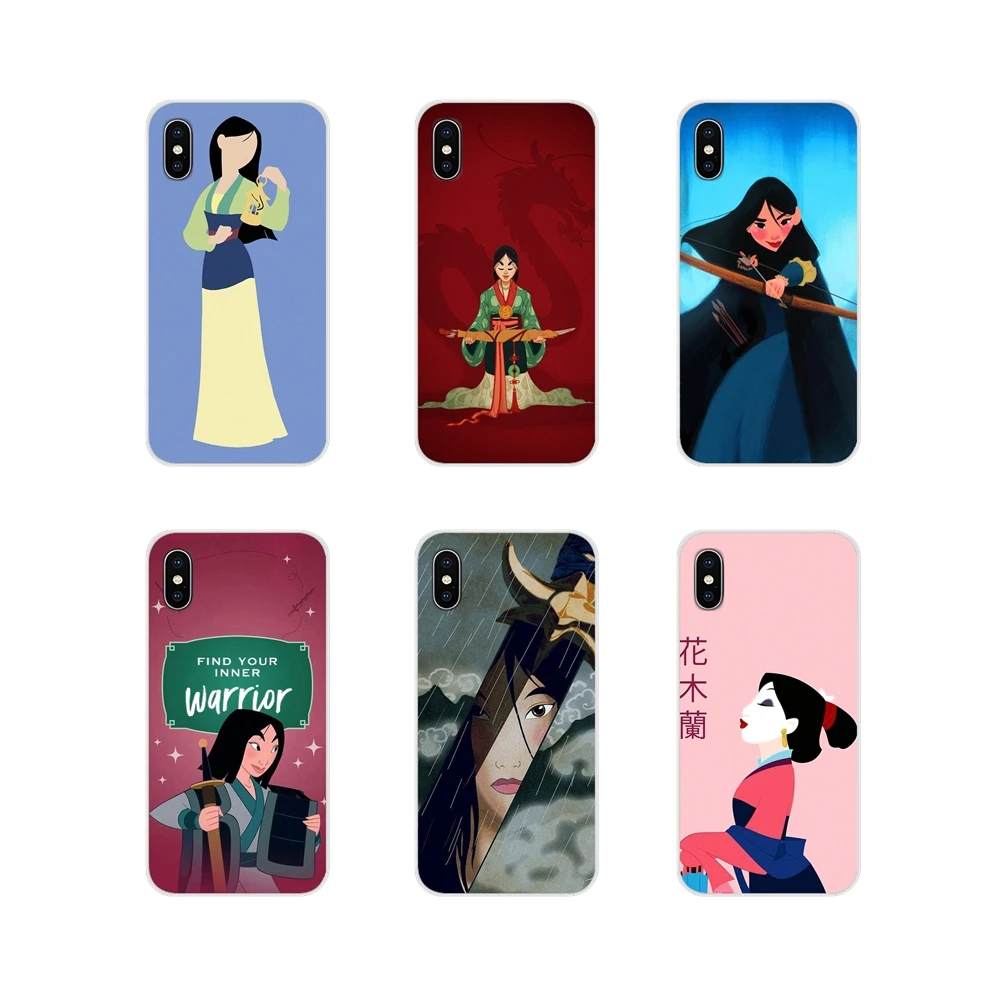 

For Xiaomi Mi4 Mi5 Mi5S Mi6 Mi A1 A2 5X 6X 8 9 Lite SE Pro Mi Max Mix 2 3 2S Accessories Phone Cases Covers Mulan princess