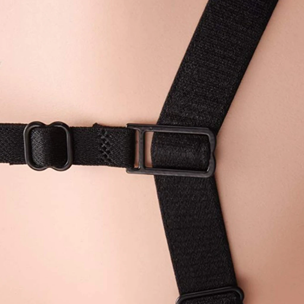 3pcs Non-Slip Breast Straps Clips Women Girl Intimates Accessories Rope Back Strap Holder for Women Bra Enhancers Black White