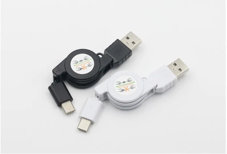 100 шт./лот 75 см Длина USB 3,1 USB-C type C зарядный кабель для samsung huawei Xiaomi Nexus 5X6 P OnePlus Выдвижной кабель USB