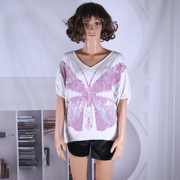 

MOCANO Women's Butterfly Print Loose T-Shirt