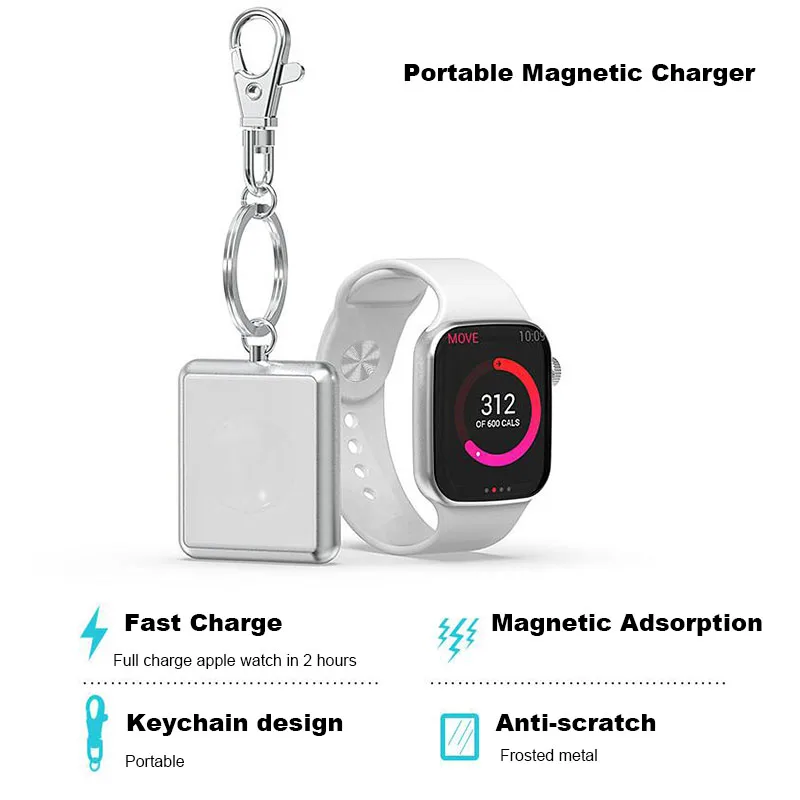 

Portable Mini Wireless Charger for Apple Watch 4 3 2 1 Quick Chargers for iWatch Magnetic Adsorption Fast Charging for iWatch