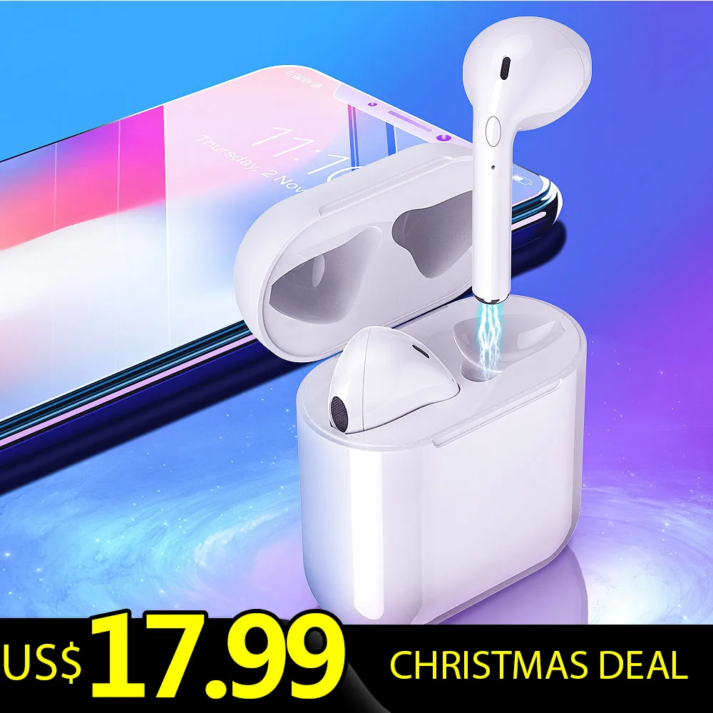 

I9S TWS Mini Wireless Bluetooth Eearphones With Charging Box Ear buds Stereo Outdoor Sport Bluetooth Eearphone For iPhone XR XS