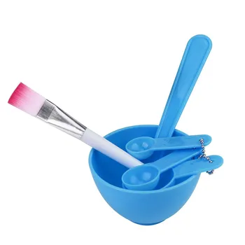 

4 in 1 DIY Facial Mask Mixing Bowl Makeup Brush Spoon Stick Tool Face Care Beauty Set maquiagem profissional completa Free Ship