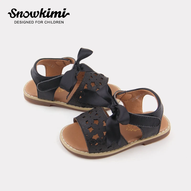 2018 г. Распродажа Sandalet Melissa Tenis Infantil Snowkimi Девочка сандалии дышащие Lei ленты на