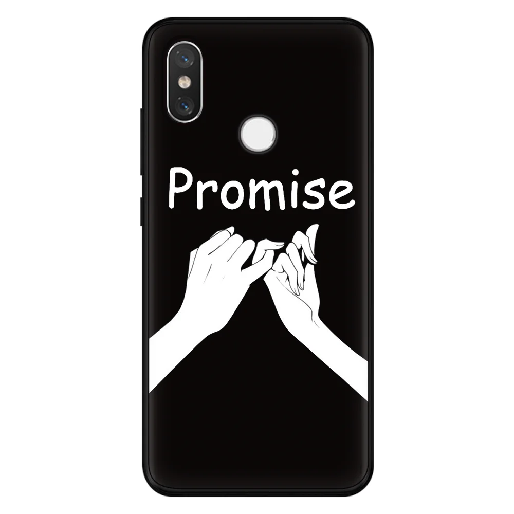 Черный мягкий модный чехол для Xiaomi Redmi Note 5 Plus 6 S2 3 3S Pro 5A 6A 4A 4X4 Global Fundas TPU чехол для Redmi Note 5 - Цвет: promise
