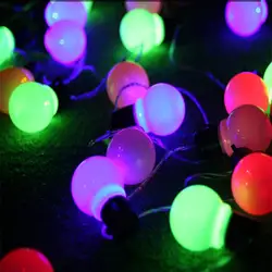 5 см большой Размеры LED Рождество декоративный шар строки Лампы для мотоциклов Luminarias 10 м Шторы огни Феи для свадьбы открытый праздник