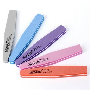

Hot!10 pcs Nail File Rhombus-shaped Thick S100/80 Grit Nail Files Buffer Sanding Washable Nail Manicure Tools Double Side Thick