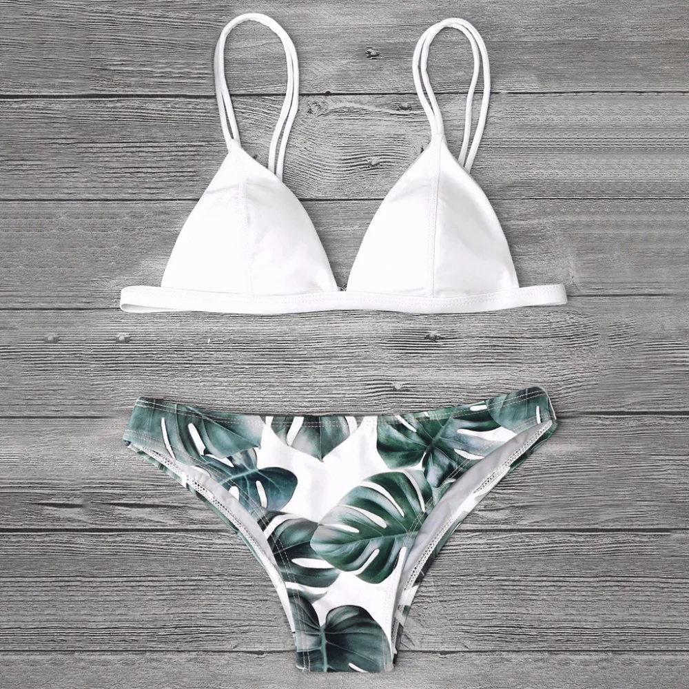

New Printe Swimwear Women Sexy Triangle Bikini Set Brazilian Bathing Suit Padded Swimming Suit Biquini Low Waist 2Piece Swimsuit