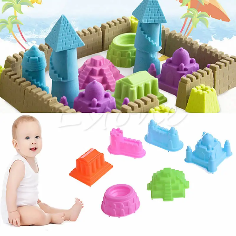 

5-11Pcs/Lot Sand Toy Model Building Kits Play Dough Plasticine Mold Tools Set Kids Playdough Polymer Clay funny Beach Toy